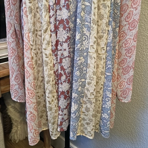 Free People Merrie Mix Print Tunic Long Sleeve Top Size Small - Picture 4 of 8